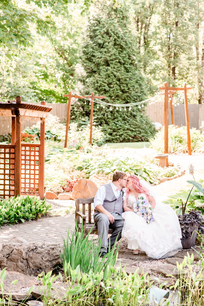 Bride and Groom Portraits at Avon Gardens