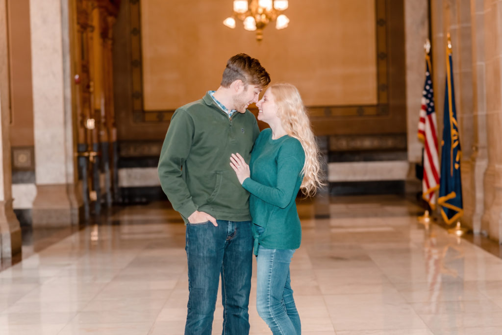 Couple at the Indiana State House